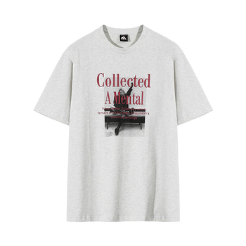 MYQ tricou bărbați cu mânecă scurtă, stil american retro high street, croială lejeră, 100% bumbac, vară