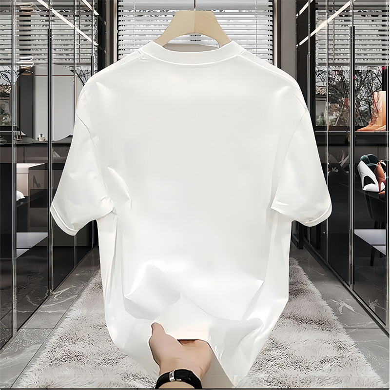 Ανδρικό κοντομάνικο T‑shirt από 100% βαμβάκι με εκτύπωση, λαιμόκοψη στρογγυλή, καλοκαιρινό casual