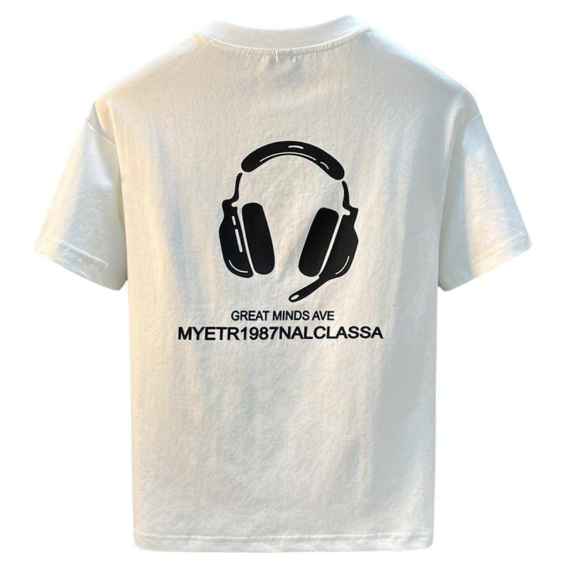 2025 Ανδρική κοντομάνικη μπλούζα T‑Shirt, καλοκαίρι, αμερικανικό streetwear, ρετρό, διαπνέουσα και ελαφριά