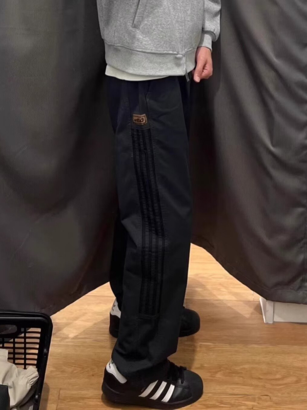 Pantaloni trening largi de bărbați, cu dungi, casual, pentru primăvară și toamnă, stil retro sport, talie elastică