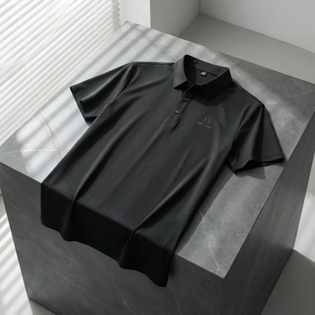 Tricou polo pentru bărbați, culoare solidă, bumbac ușor, mâneca scurtă, croială slim, vară 2026