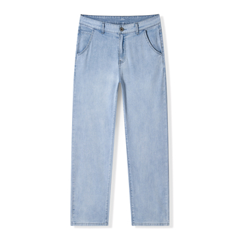 Jeanși denim pentru bărbați, vară 2026, stil retro cu croială largă, lejer, casual-business