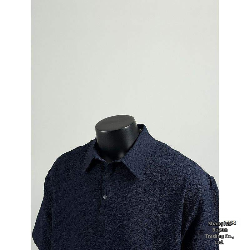 Pánske retro polo tričko v jednofarebnom prevedení, ľahký letný top s krátkym rukávom, voľný strih