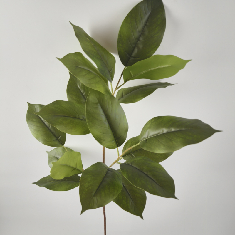 Ramură artificială magnolie cu frunze, 100–200 cm, decor pentru sufragerie și recuzită de fotografie