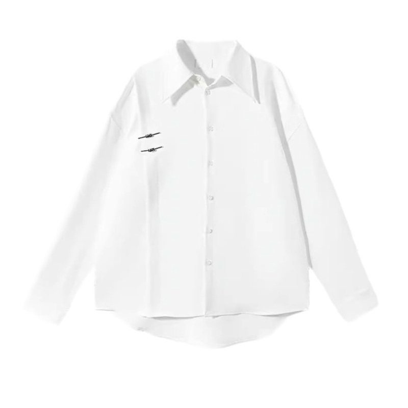 Cămașă bărbați cu mânecă lungă, uni, croială lejeră, streetwear casual pentru primăvară și toamnă