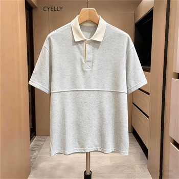 Polo pentru bărbați, mânecă scurtă, stil japonez, vară, croială lejeră, casual sport