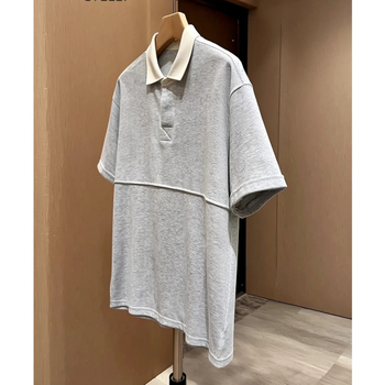 Polo pentru bărbați, mânecă scurtă, stil japonez, vară, croială lejeră, casual sport