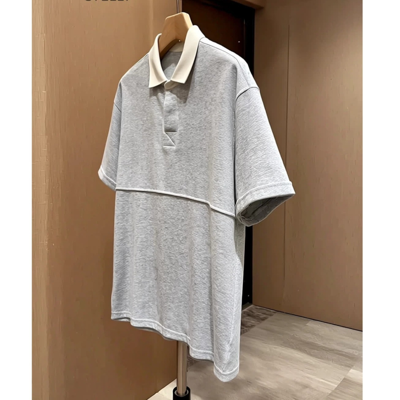 Polo pentru bărbați, mânecă scurtă, stil japonez, vară, croială lejeră, casual sport