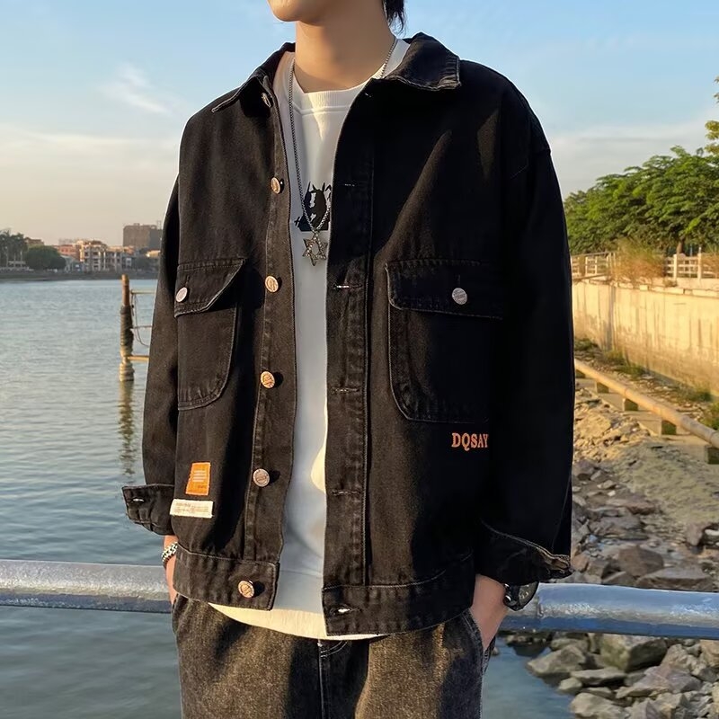 Jachetă din denim pentru bărbați, slim fit, 2025 – nou stil pentru primăvară-toamnă, casual pentru muncă