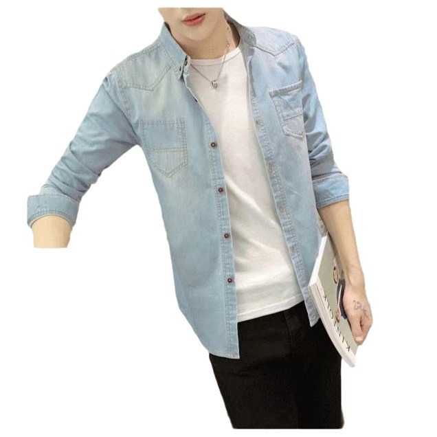 Geacă din denim bărbați – stil coreean, toamnă 2024, casual ușoară