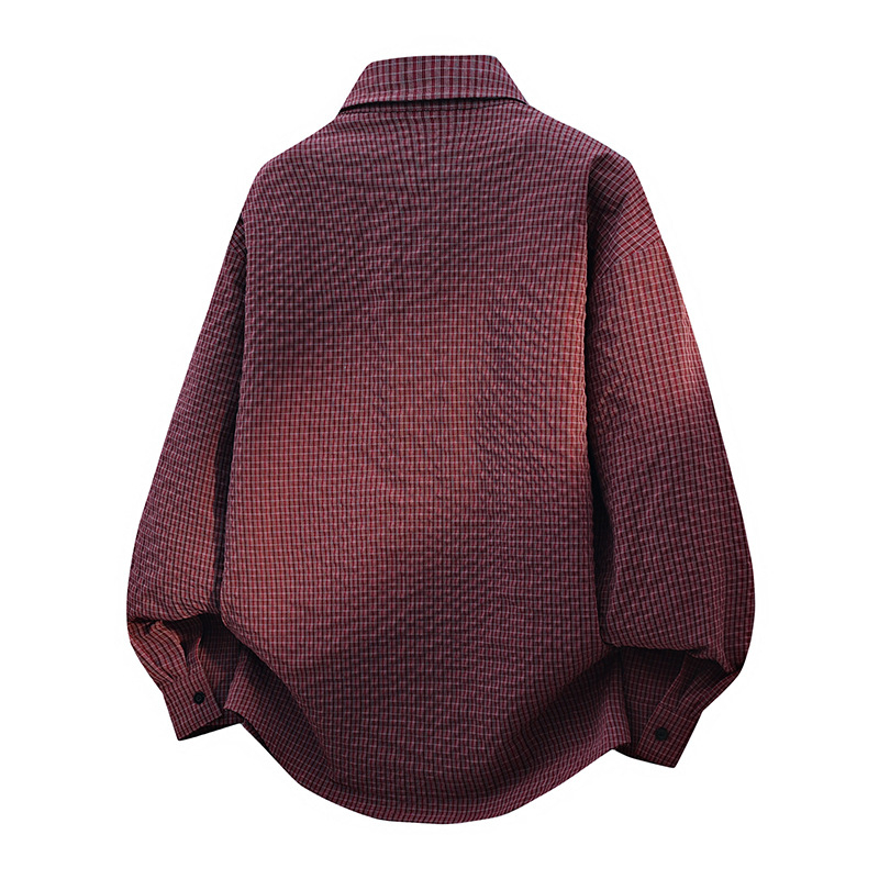 Cardigan bărbătesc în carouri, stil Hong Kong, croială lejeră, mâneci lungi, primăvară-toamnă, mărime plus
