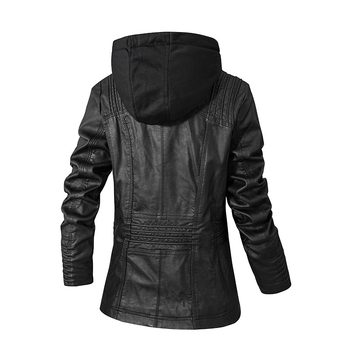 Geacă din piele PU pentru bărbați, mâneci lungi, guler înălțat, închidere cu fermoar, stil biker, îmbrăcăminte de exterior