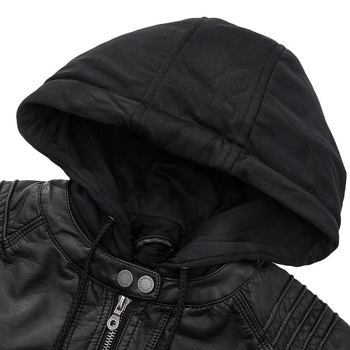 Geacă din piele PU pentru bărbați, mâneci lungi, guler înălțat, închidere cu fermoar, stil biker, îmbrăcăminte de exterior
