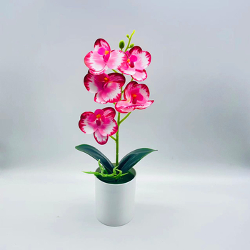 Orhidee Phalaenopsis din mătase, bonsai artificial în ghiveci pentru decor interior