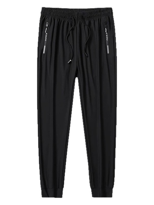 Pantaloni pentru bărbați din ice silk, subțiri și respirabili, uscare rapidă, sport, croială dreaptă, mărime mare