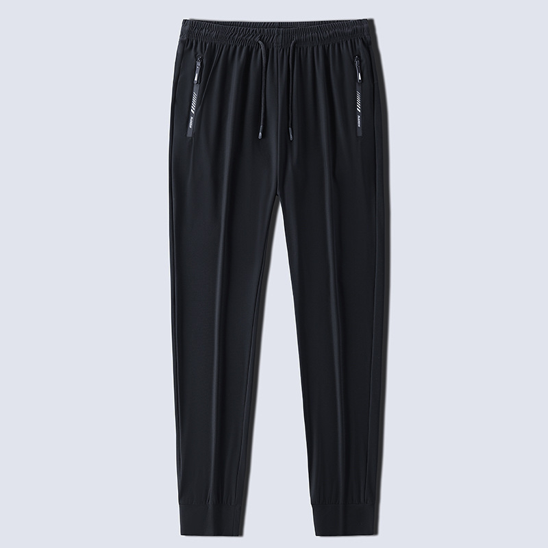 Pantaloni pentru bărbați din ice silk, subțiri și respirabili, uscare rapidă, sport, croială dreaptă, mărime mare