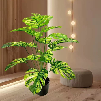 Frunze Monstera artificiale pentru decor de perete – frunze verzi din plastic