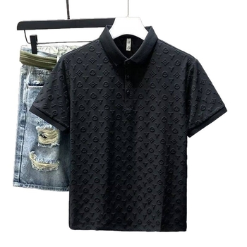 Tricou polo pentru bărbați, vară, mânecă scurtă, cu guler, croială lejeră, material ușor