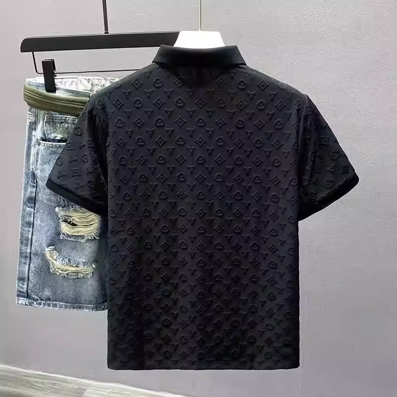 Tricou polo pentru bărbați, vară, mânecă scurtă, cu guler, croială lejeră, material ușor