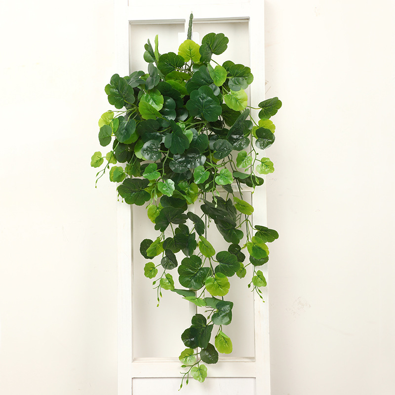 Plantă verde artificială cu viță suspendată, decor de perete pentru living