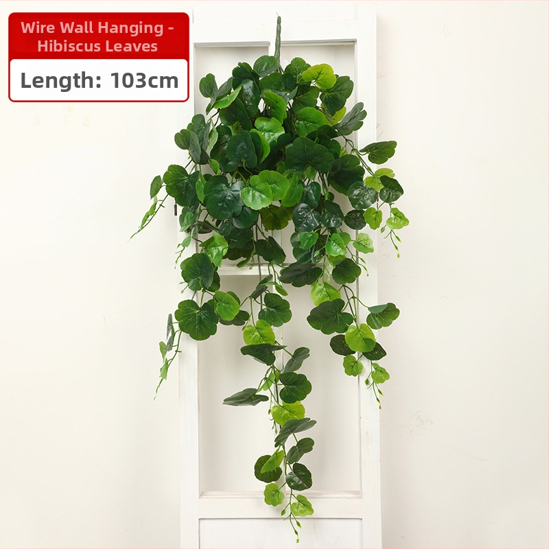Plantă verde artificială cu viță suspendată, decor de perete pentru living