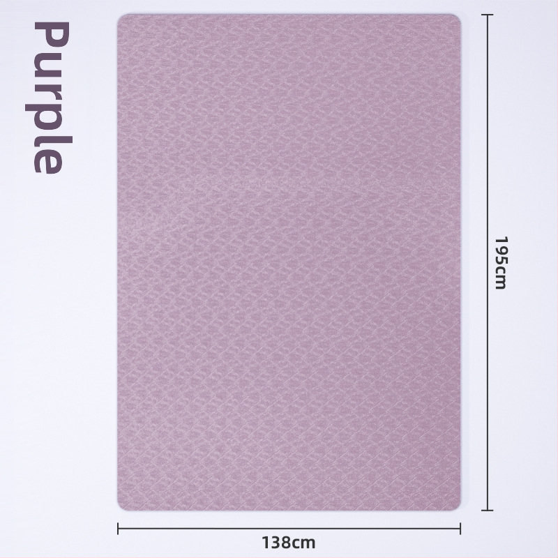 Dvojitá podložka na jogu pre domáce použitie, protišmyková, tlmiaca nárazy, hrúbka 6 mm, 195 x 138 cm, materiál TPE