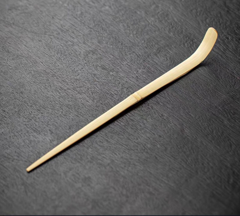 Set de instrumente din bambus natural carbonizat pentru ceai: ac de ceai, lingură de ceai, pernă pentru ceai, accesorii pentru ceremonia ceaiului, unelte japoneze pentru matcha, curățător pentru gurile ceainic