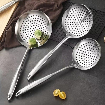 Colander din oțel inoxidabil nemagnetic, grosime 2 mm, fire duble, lung, într-o singură piesă, pentru tăiței, prăjit și oală fierbinte.