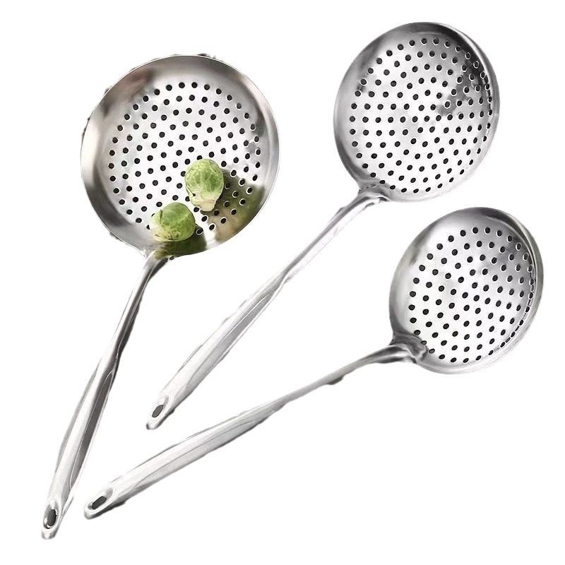 Colander din oțel inoxidabil nemagnetic, grosime 2 mm, fire duble, lung, într-o singură piesă, pentru tăiței, prăjit și oală fierbinte.