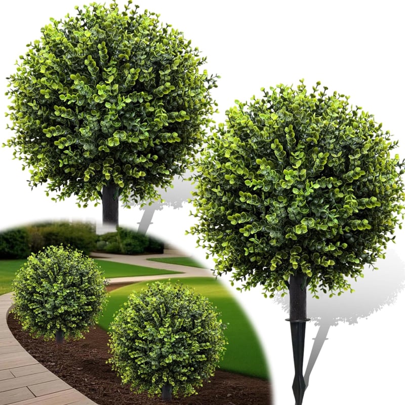 Ramură artificială de eucalipt pentru grădină și decor interior, 30–100 cm