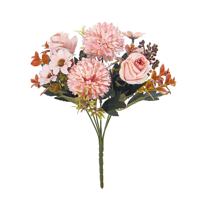 Buchet de trandafiri de mătase pentru decorul casei și decorarea nunții