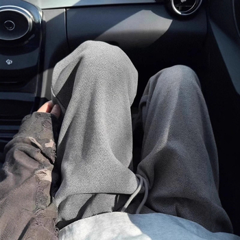 Pantaloni trening din chenille pentru bărbați, grei, pentru toamnă și iarnă, aspect de înaltă clasă, căptușeală de fleece, croială largă