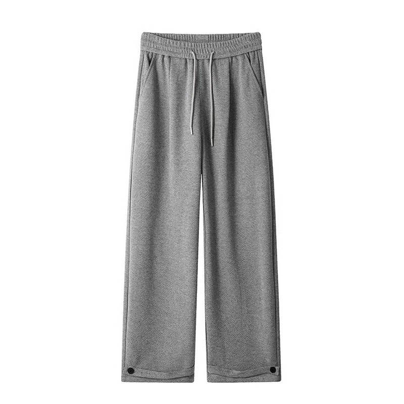 Pantaloni trening din chenille pentru bărbați, grei, pentru toamnă și iarnă, aspect de înaltă clasă, căptușeală de fleece, croială largă