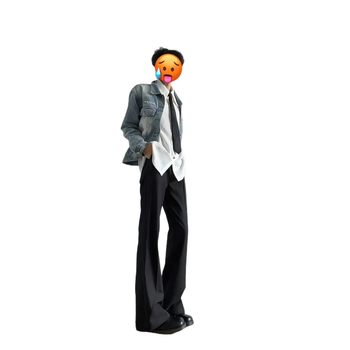 Cleanfit pantaloni bărbați cu căptușeală din fleece, groși și ușor evazați, casual cu croială dreaptă pentru toamnă–iarna, lejeri și care subțiază silueta