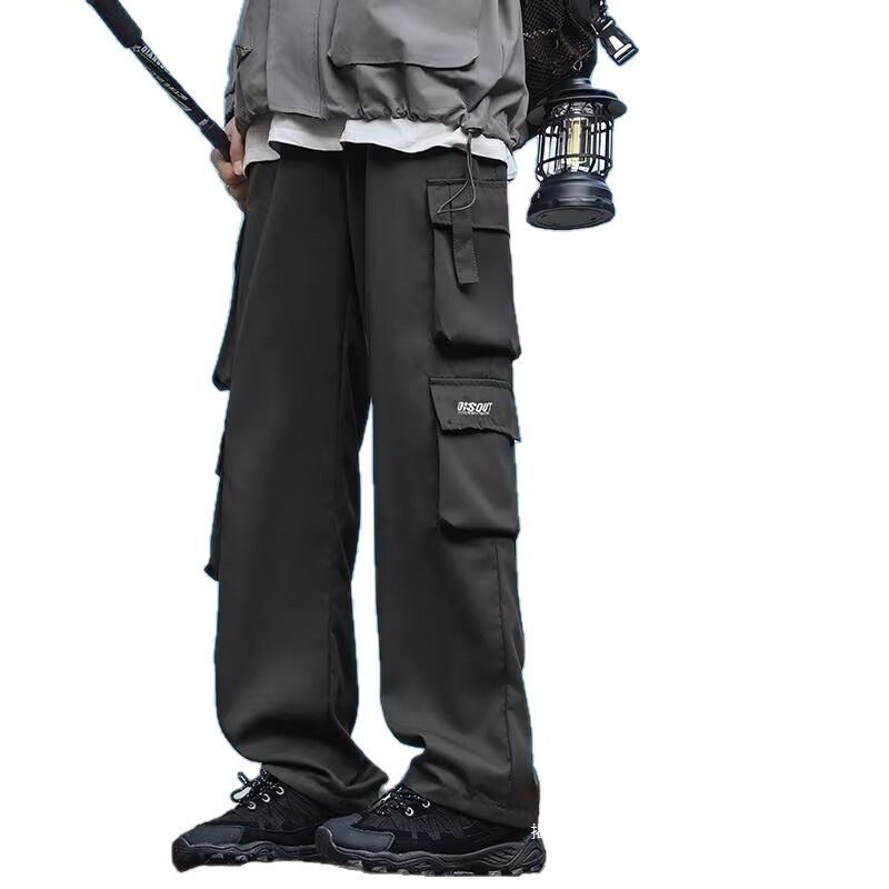 Pantaloni cargo bărbați căptuți cu fleece, buzunare multiple, iarnă, croi drept, casual
