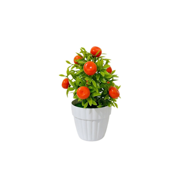 9 bucăți bonsai cu fructe realiste, plantă artificială în ghiveci din spumă pentru decorul casei