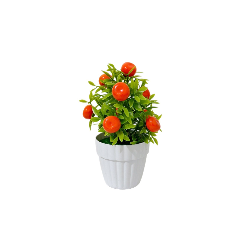 9 bucăți bonsai cu fructe realiste, plantă artificială în ghiveci din spumă pentru decorul casei