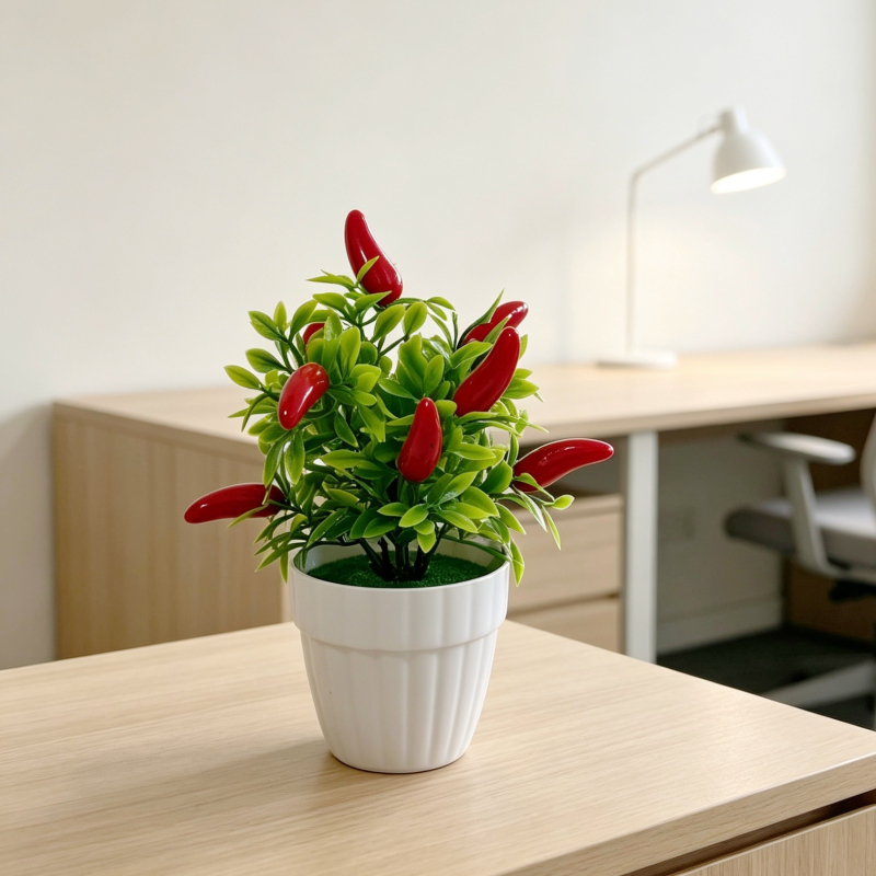 9 bucăți bonsai cu fructe realiste, plantă artificială în ghiveci din spumă pentru decorul casei