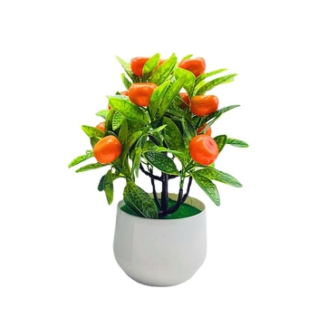 Bonsai cu fructe din plastic, 12 fructe din spumă, înălțime 23 cm
