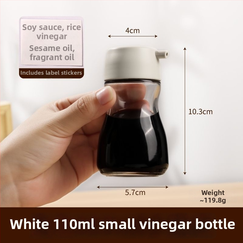 Mini hrniec na ocot a fľaša na korenie, potravinárske, sklo, elegantná fľaša na sójovú omáčku a ocot do domácnosti