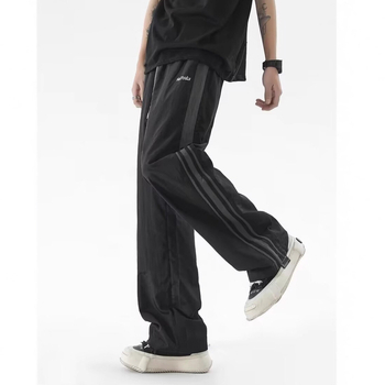 Pantaloni casual pentru bărbați, toamnă, croi drept și larg, stil urban