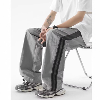 Pantaloni casual pentru bărbați, toamnă, croi drept și larg, stil urban