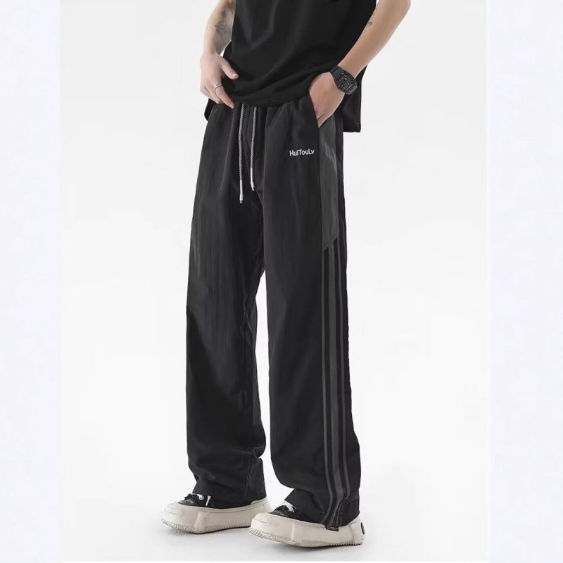 Pantaloni casual pentru bărbați, toamnă, croi drept și larg, stil urban