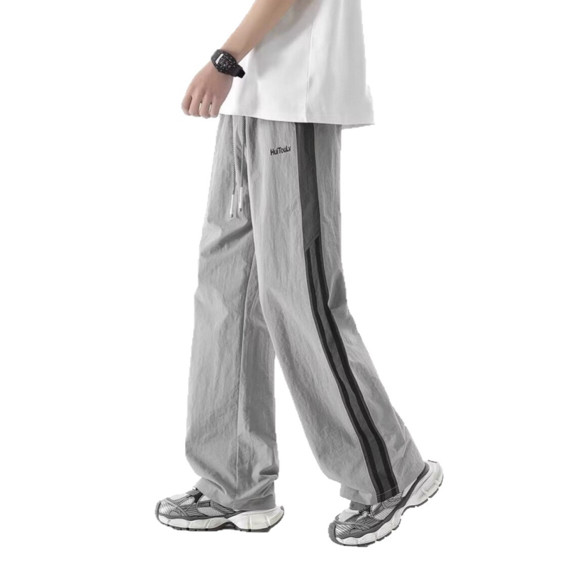 Pantaloni casual pentru bărbați, toamnă, croi drept și larg, stil urban