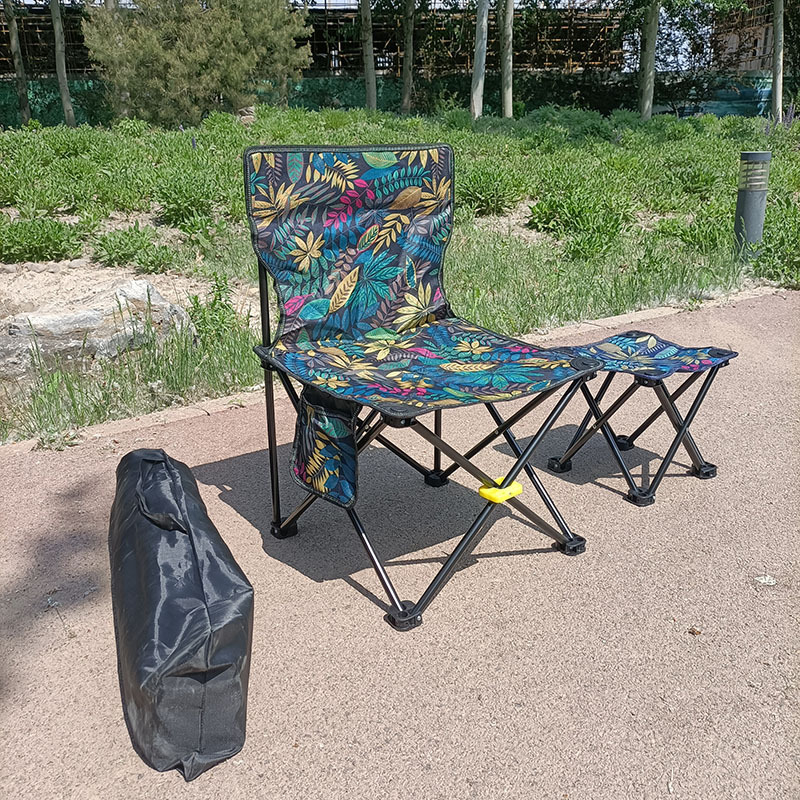 Scaun pliabil pentru pescuit în aer liber, cu țesătură Oxford, confortabil pentru camping, picnic și schițe de desen