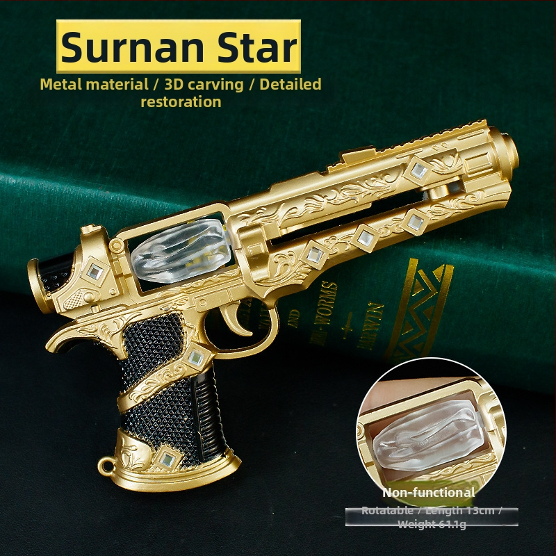 13 cm strieborný kovový model Surnan Star – figúrka z liatiny, herný suvenír