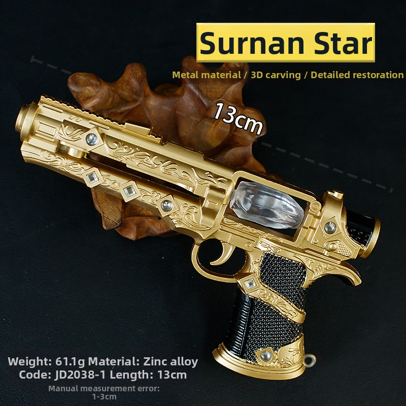 13 cm strieborný kovový model Surnan Star – figúrka z liatiny, herný suvenír