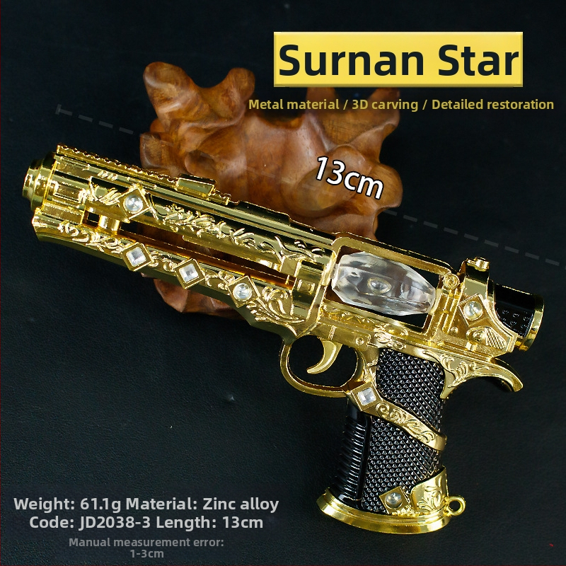 13 cm strieborný kovový model Surnan Star – figúrka z liatiny, herný suvenír