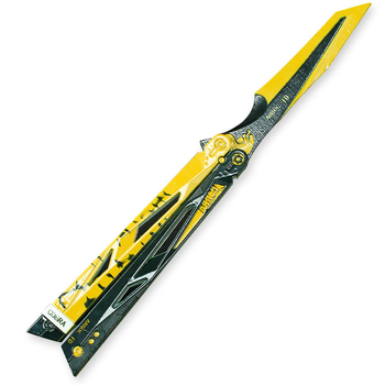 Modelul Triangle Z de acțiune: Armă Shadow Edge, Cuțit Fluture și Suport Metal pentru Expunere