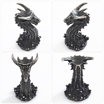 Suport metalic cu dragon auriu și sferă de cristal – ornament decorativ, stil chinezesc, pentru casă și birou